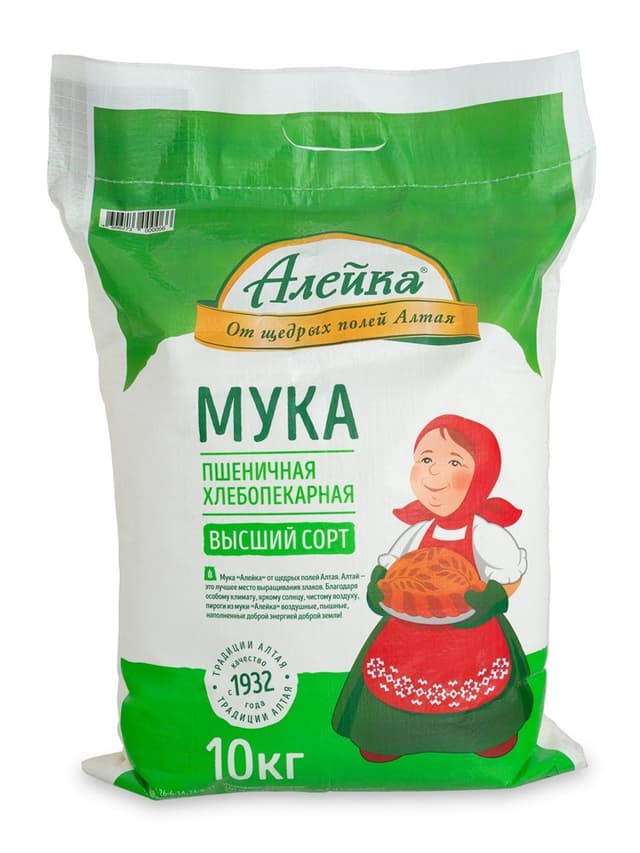 Мука высший сорт ГОСТ 10 кг сумка (1/5шт)