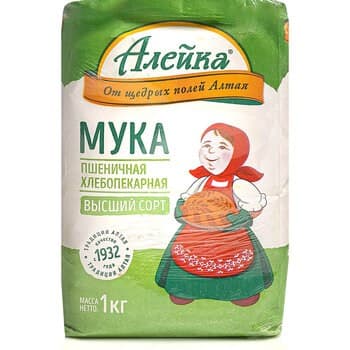 Мука высший сорт ГОСТ 1кг уп (1/8шт)