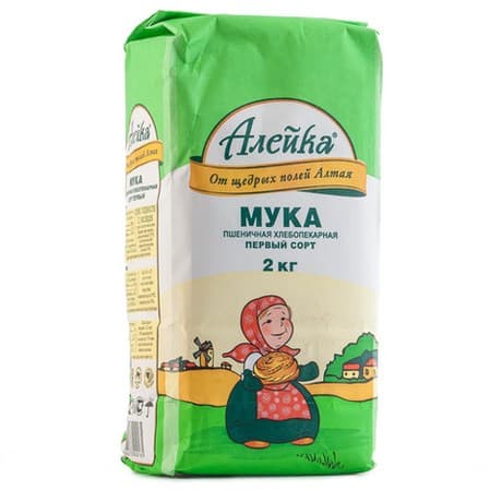 Мука высший сорт ГОСТ 2кг уп (1/6шт)