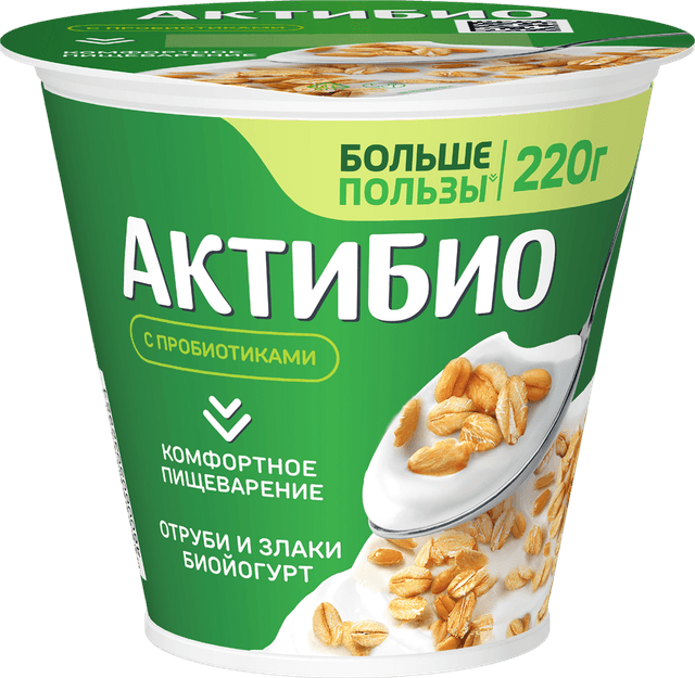 АКТИБИО ЙОГ 220 ОТРУБИ-ЗЛАКИ 1/6ШТ