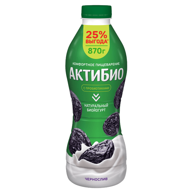 АКТИБИО ЙОГ ПИТ 870 ЧЕРНОСЛИВ 1/6ШТ