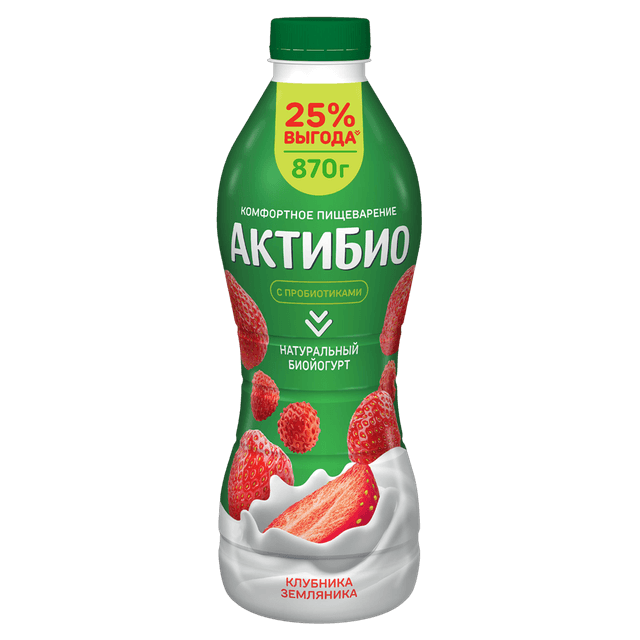 АКТИБИО ЙОГ ПИТ 870 КЛУБНИКА-ЗЕМЛЯНИКА 1/6ШТ