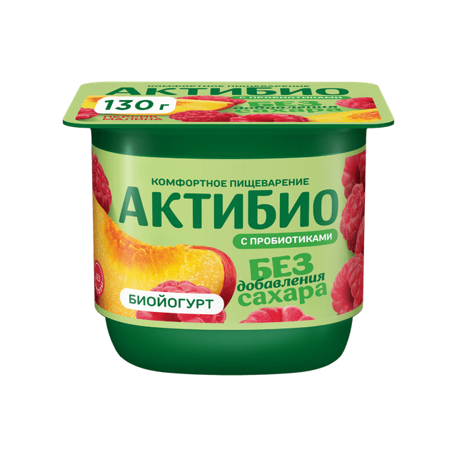 АКТИБИО ЙОГ 130 ПЕРСИК-МАЛИНА 1/12 б/с