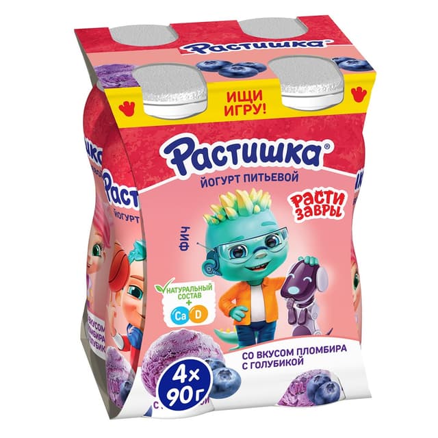 РАСТИШ ПИТ 1*90 ПЛОМБИР С ГОЛУБИКОЙ 1*4