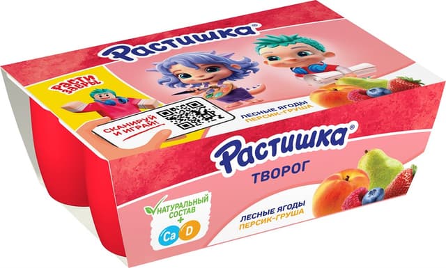 РАСТИШКА 6*45гр Л.ЯГОДЫ ПЕРСИК ГРУША 8шт