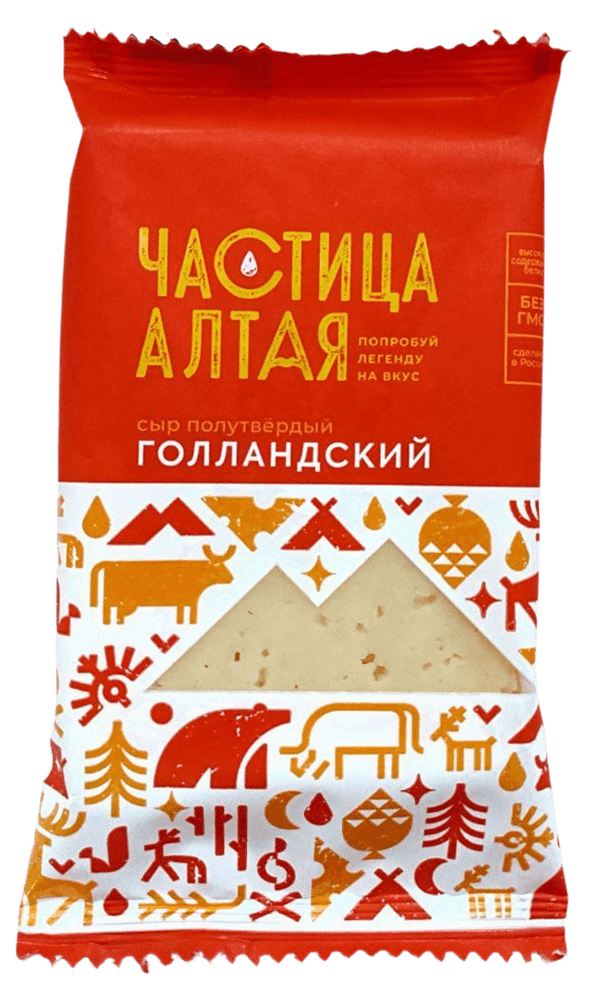Сыр порц. Голландский 45% фл/п 180г ТМ Частица Алтая 1/6шт