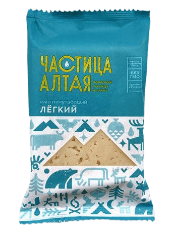 Сыр порц. Лёгкий 30% фл/п 180г ТМ Частица Алтая 1/6шт
