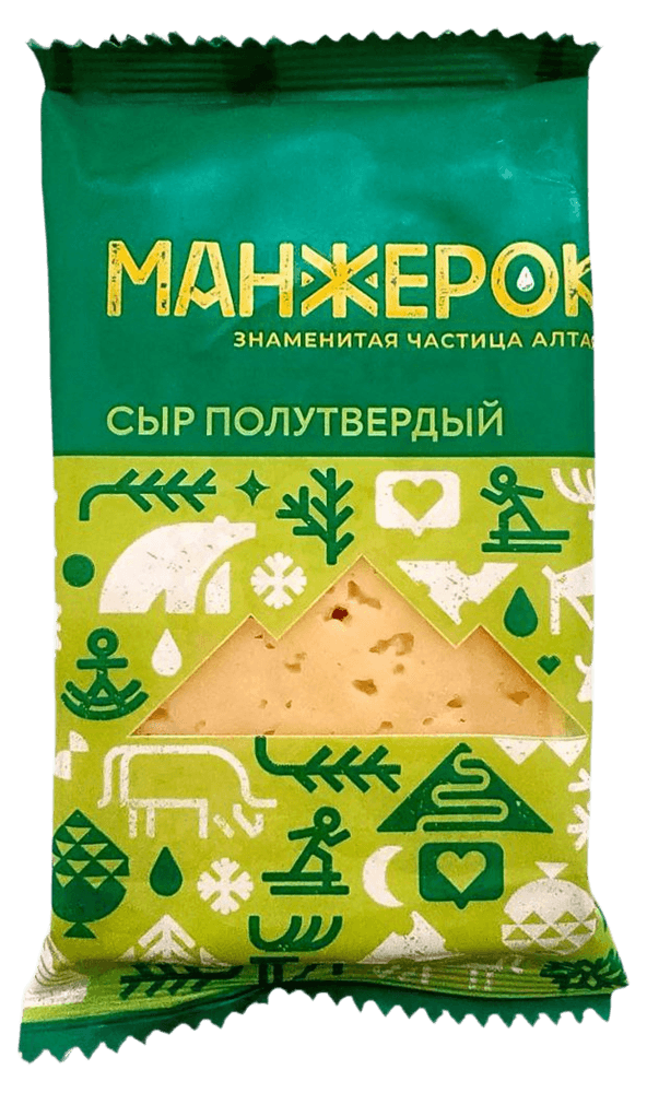 Сыр порц. Манжерок 50% фл/п 180 г ТМ Частица Алтая 1/6шт