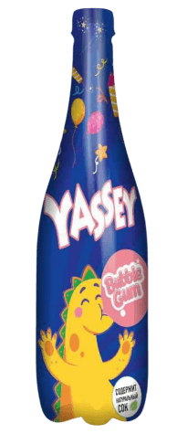 Детское шампанское Напиток сильногаз "YASSEY" Бабл-Гам 1 л 1/6шт