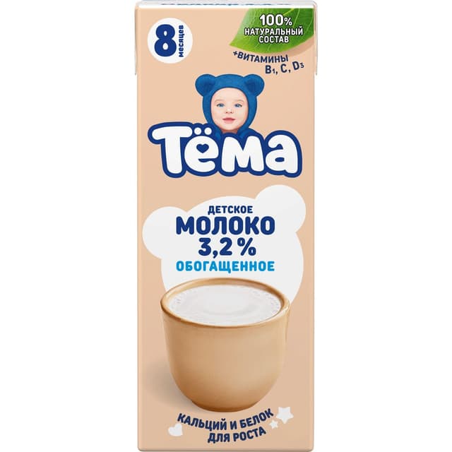 Тема МолокоУП 200 Обог 3,2% ТВАslim К18