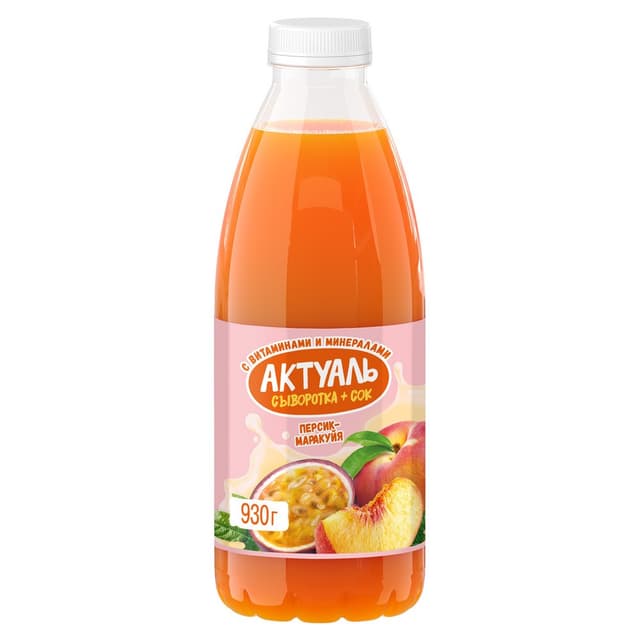 АКТУАЛЬ Сыворотка 930гр Персик Марак. с витам.и минералами.П6