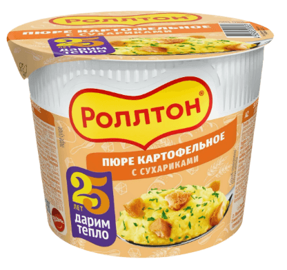 Ролтон пюре картофельное (сух) 40гр с сухариками 1/24шт