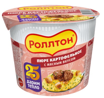 Ролтон пюре картофельное (сух) 40гр с мясным вкусом 1/24шт