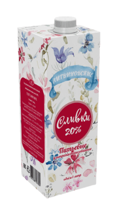 Фермерские Сливки" Литвиновские" 20% 1л TБA 1*12шт