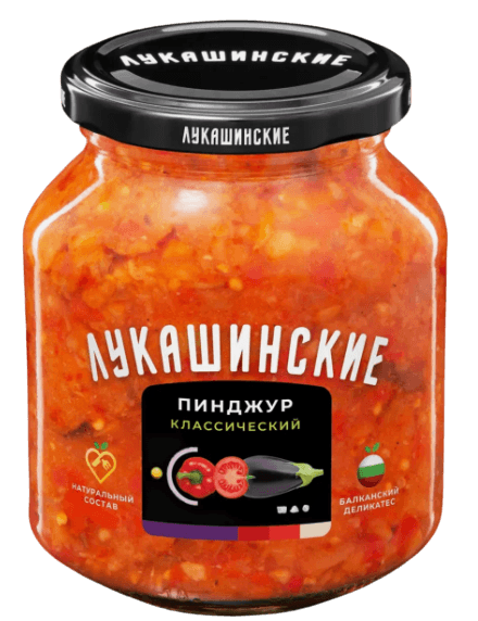 "Лукашинские" Пинджур (икра из жар. бакл.,сл.перц. и томат) 280гр 1/6шт