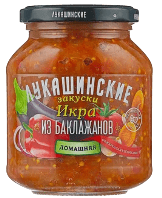 "Лукашинские" Икра из Баклажанов ДОМАШНЯЯ 340гр 1/6шт