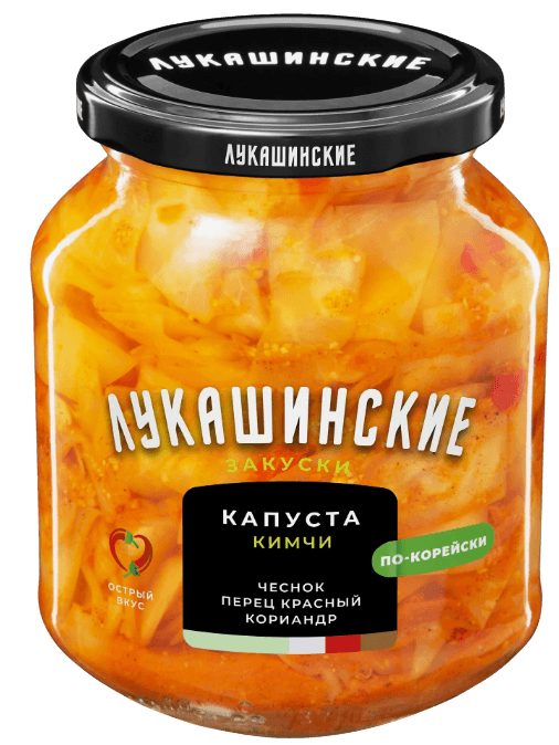 "Лукашинские" Капуста КИМЧИ по-корейски 340гр 1/6шт