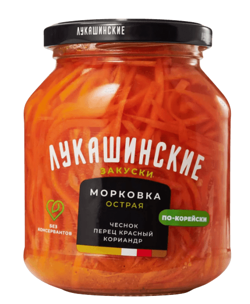 "Лукашинские" Морковка по-корейски острая 340гр 1/6шт