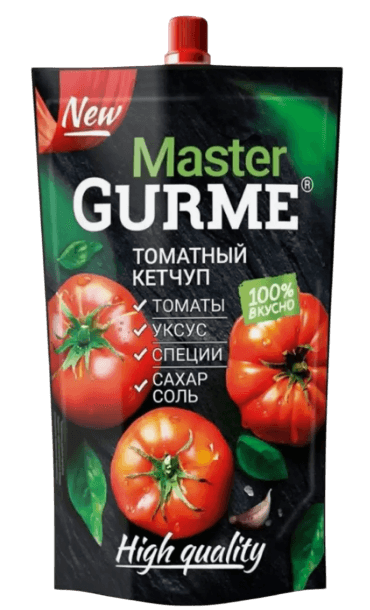 Кетчуп Master Gurme Томатный первой кат. 300гр д/п 1/24шт