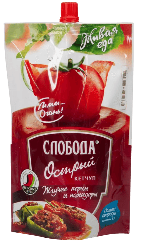 Кетчуп Слобода Острый высш.кат 320гр д/п 1*24шт
