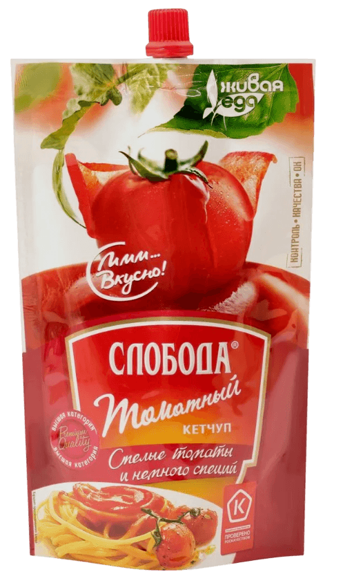 Кетчуп Слобода Томатный высш.кат 320г д/п 1/24