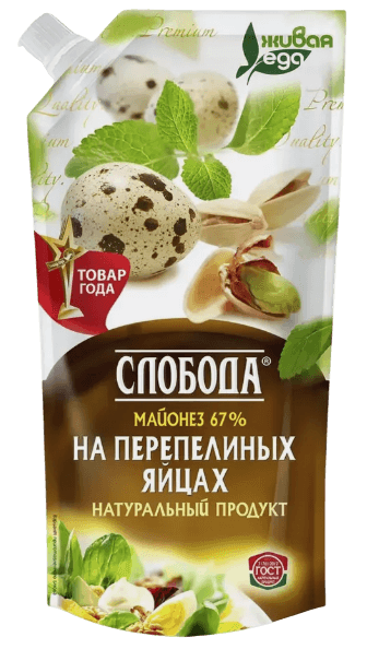 Майонез Слобода на Переп.яйцах м.д.ж. 67% 700мл. д/п 1*12