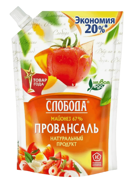 Майонез Слобода Провансаль классич. м.д.ж. 67% 800мл. д/п 1*12