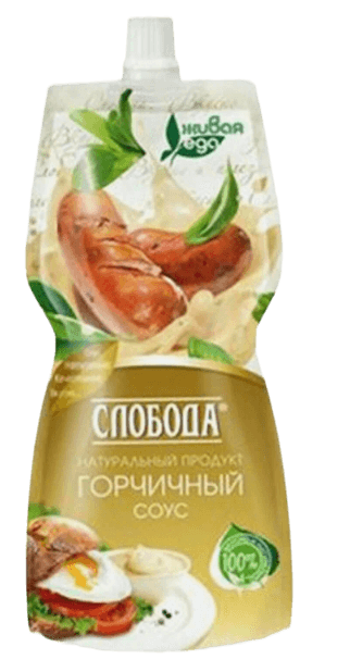 Соус Слобода Горчичный м.д.ж. 60% 220мл. д/п 1*12