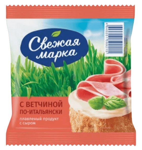 Плавл.прод."Свежая марка" Ветчина по-итальянски 45% 130гр(Слайсы) 1*12