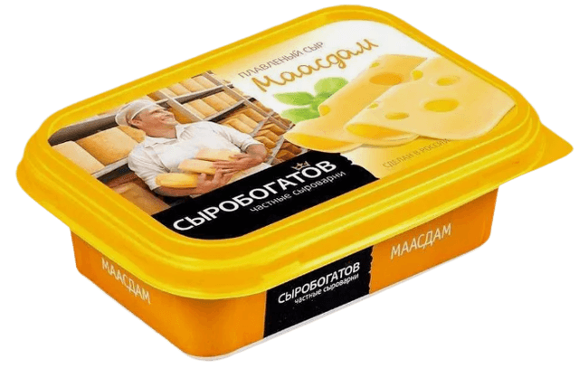 Сыр пл. п/о 200гр "Сыробогатов" Маасдам 1/12шт