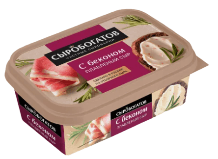 Сыр пл. п/о 200гр "Сыробогатов"С беконом 1/12шт