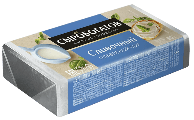 Сырок плав. сливочный ТМ "Сыробогатов 80гр.фольга 1/24шт