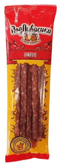 Колбаски ПодПивасики острые с/к 0,10 кг.шт. (в ср.защ.атм.)